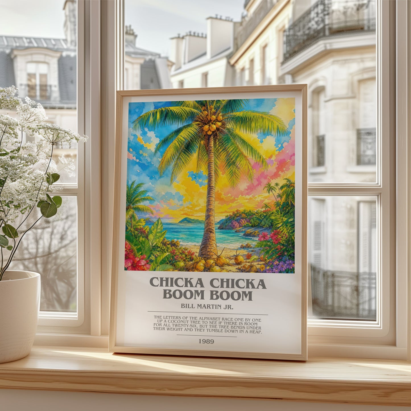Chicka Chicka Boom Boom bookish poster colour and style options – Bill Martin Jr. book art