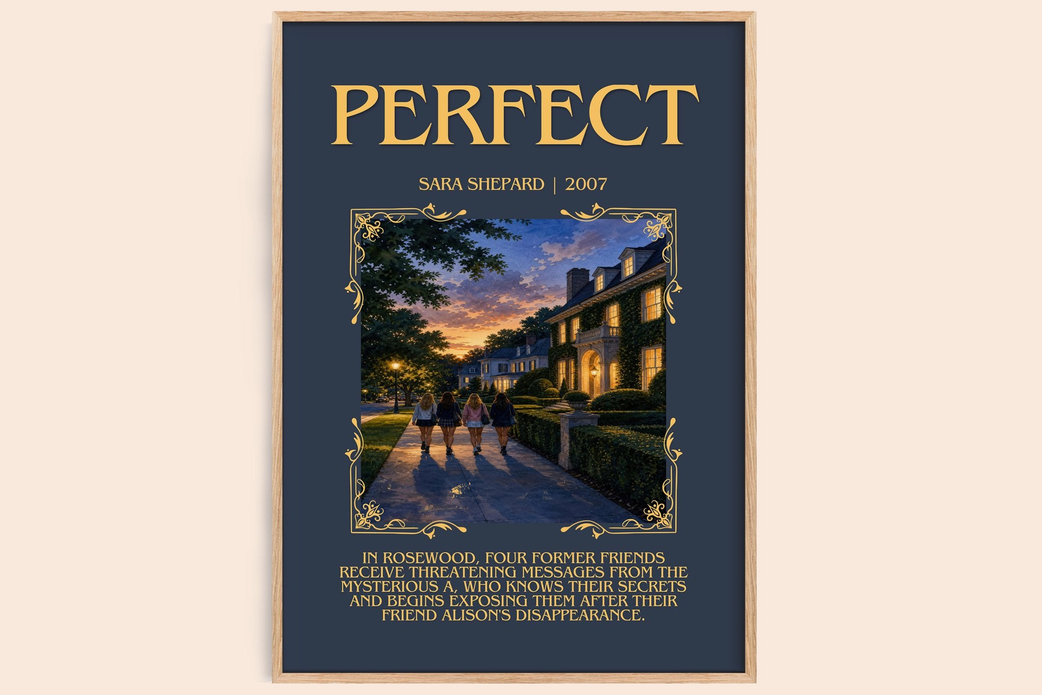 Perfect Minimalist Book Poster by Sara Shepard
