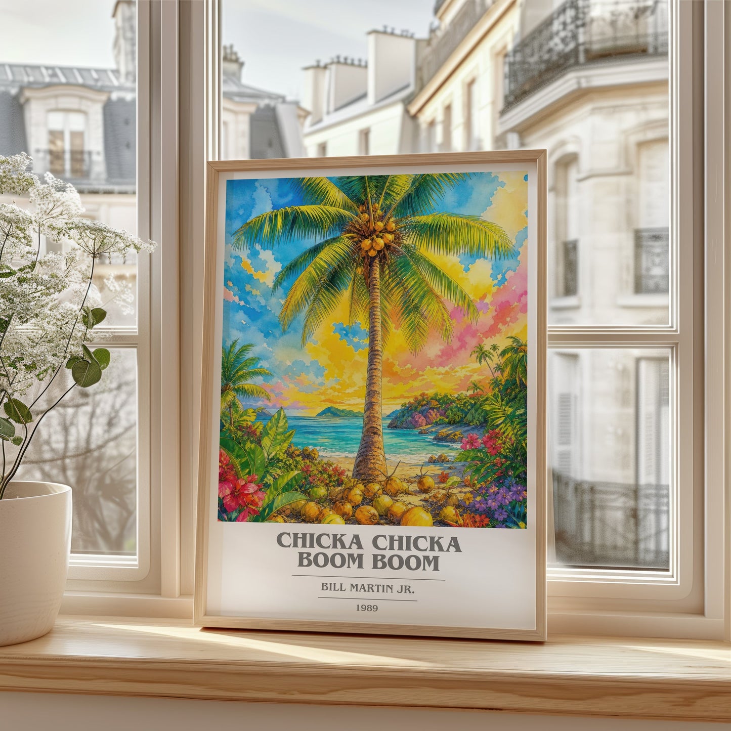 Chicka Chicka Boom Boom book cover poster colour and style options – Bill Martin Jr. book art