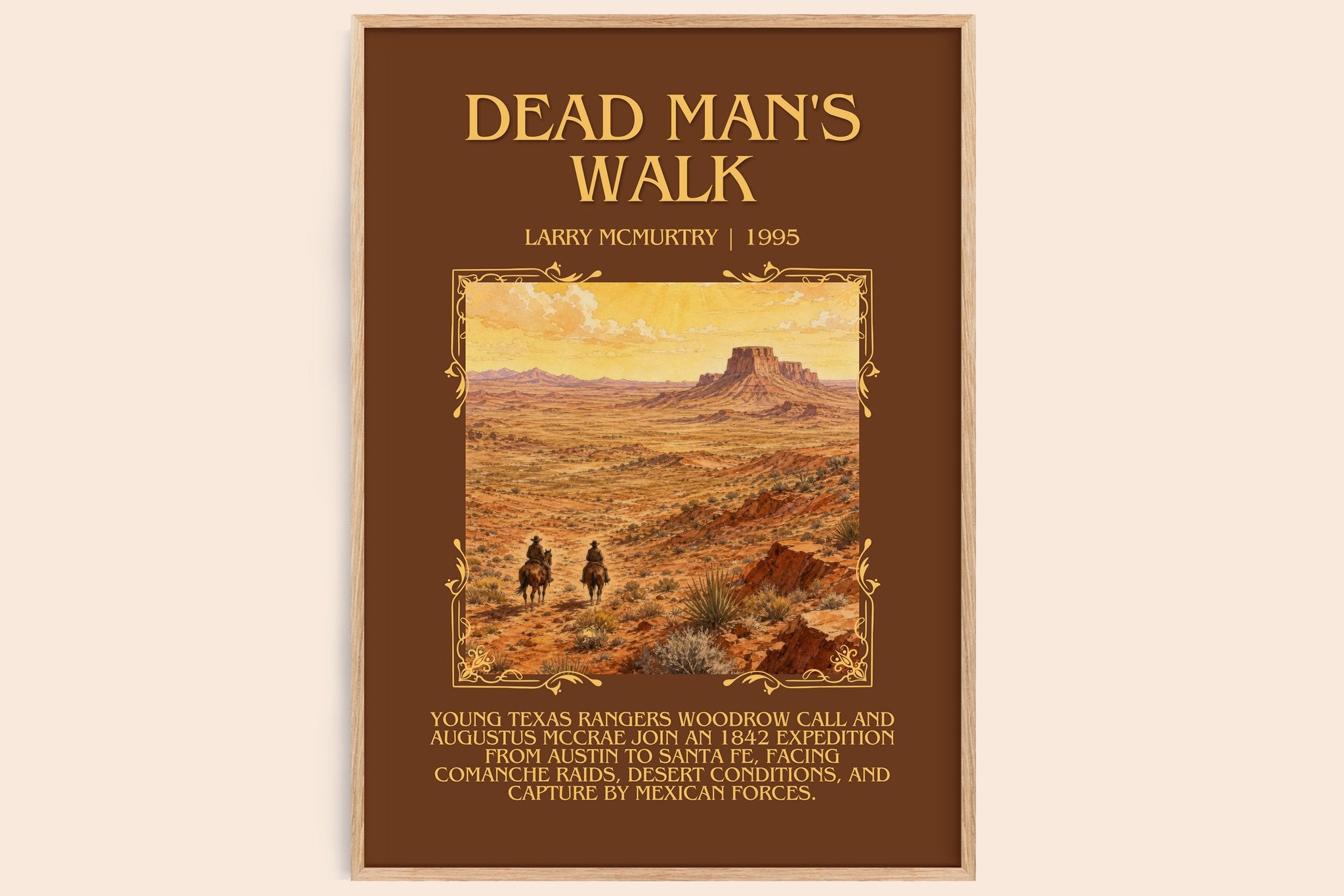 Dead Man's Walk Minimalist Book Poster by Larry McMurtry