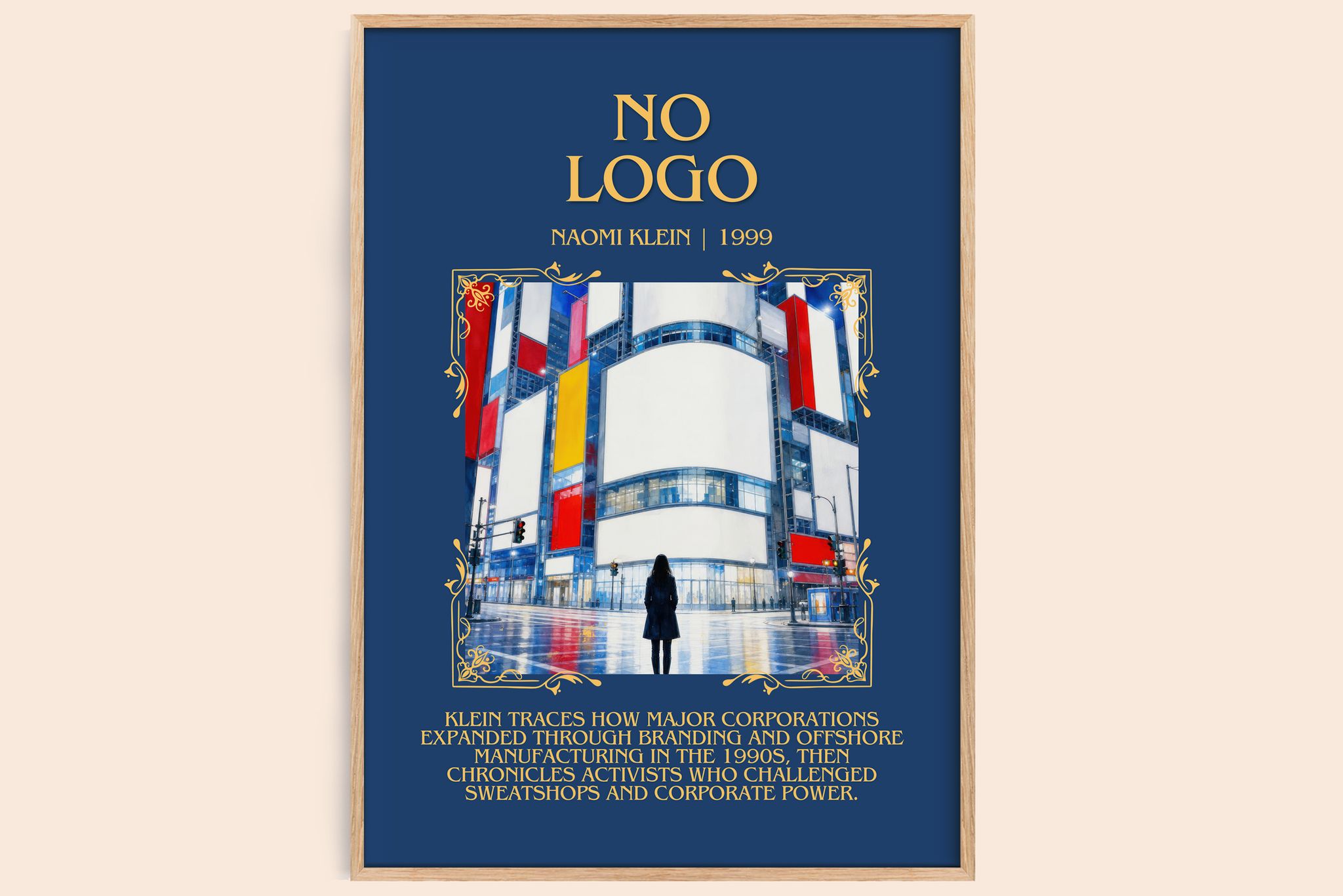 No Logo Minimalist Book Poster by Naomi Klein