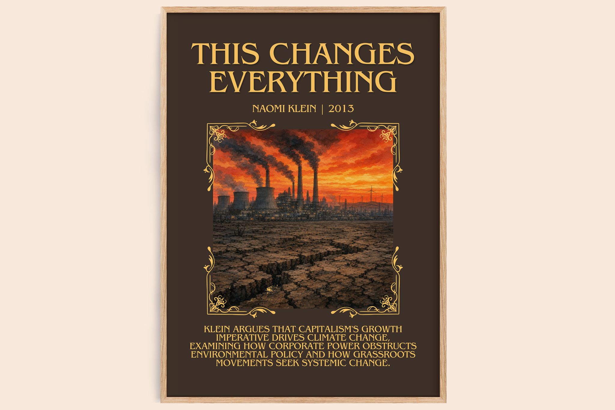 This Changes Everything Minimalist Book Poster by Naomi Klein