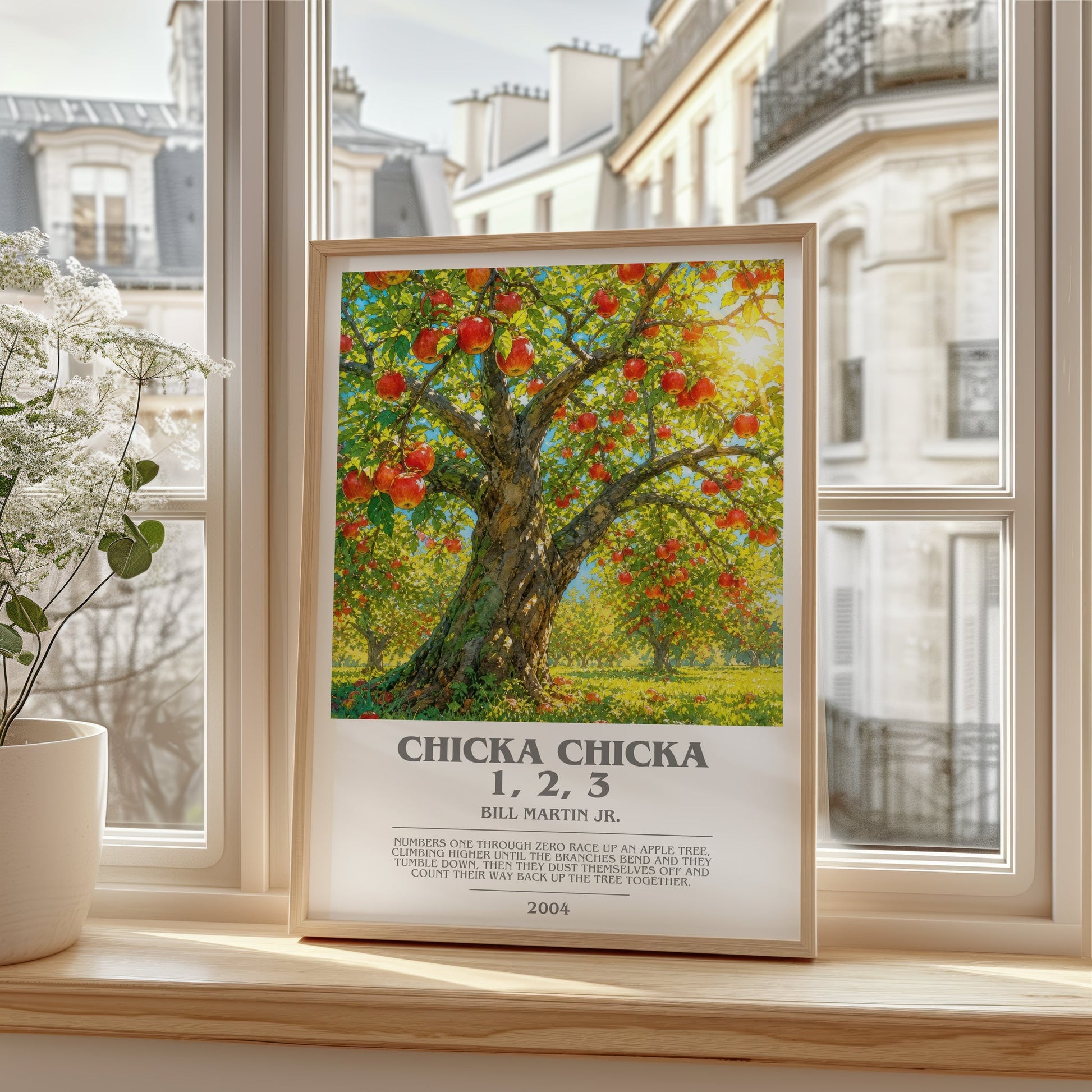 Chicka Chicka 1, 2, 3 bookish poster colour and style options – Bill Martin Jr. book art