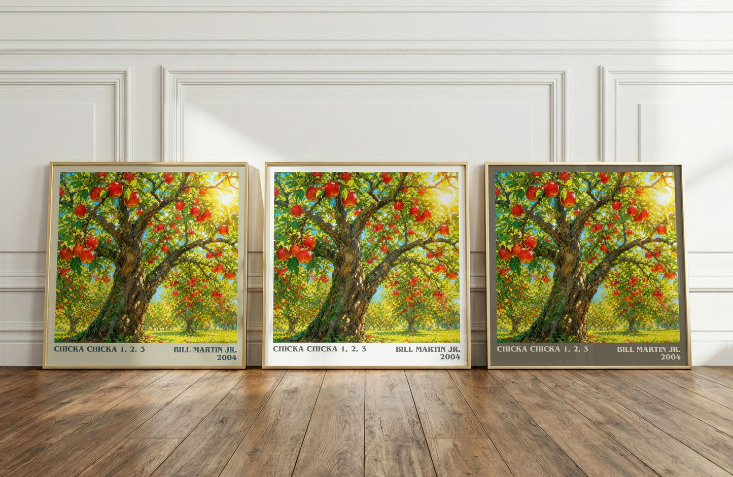 Chicka Chicka 1, 2, 3 literary art print colour and style options – Bill Martin Jr. book art