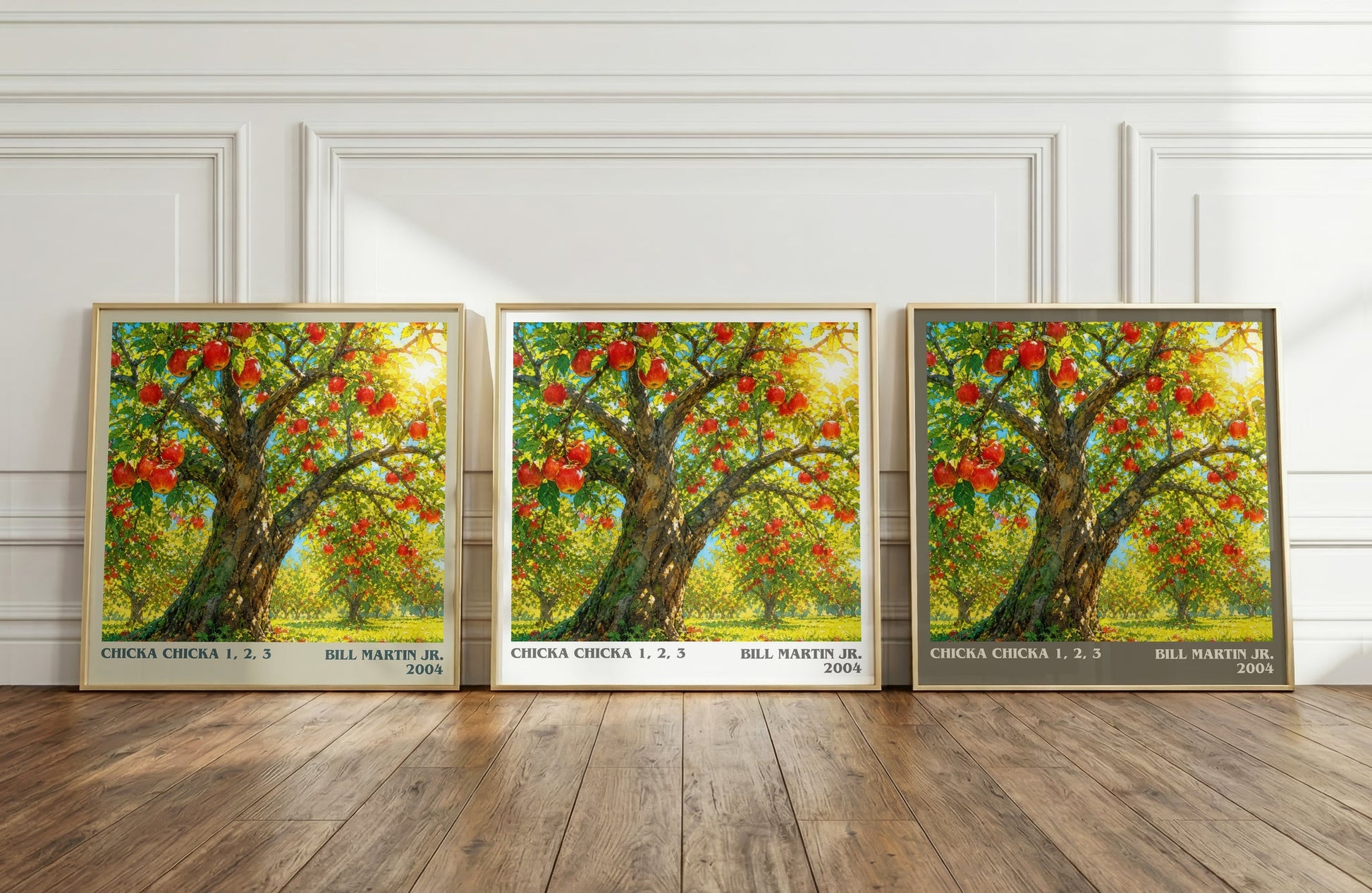 Chicka Chicka 1, 2, 3 literary art print colour and style options – Bill Martin Jr. book art