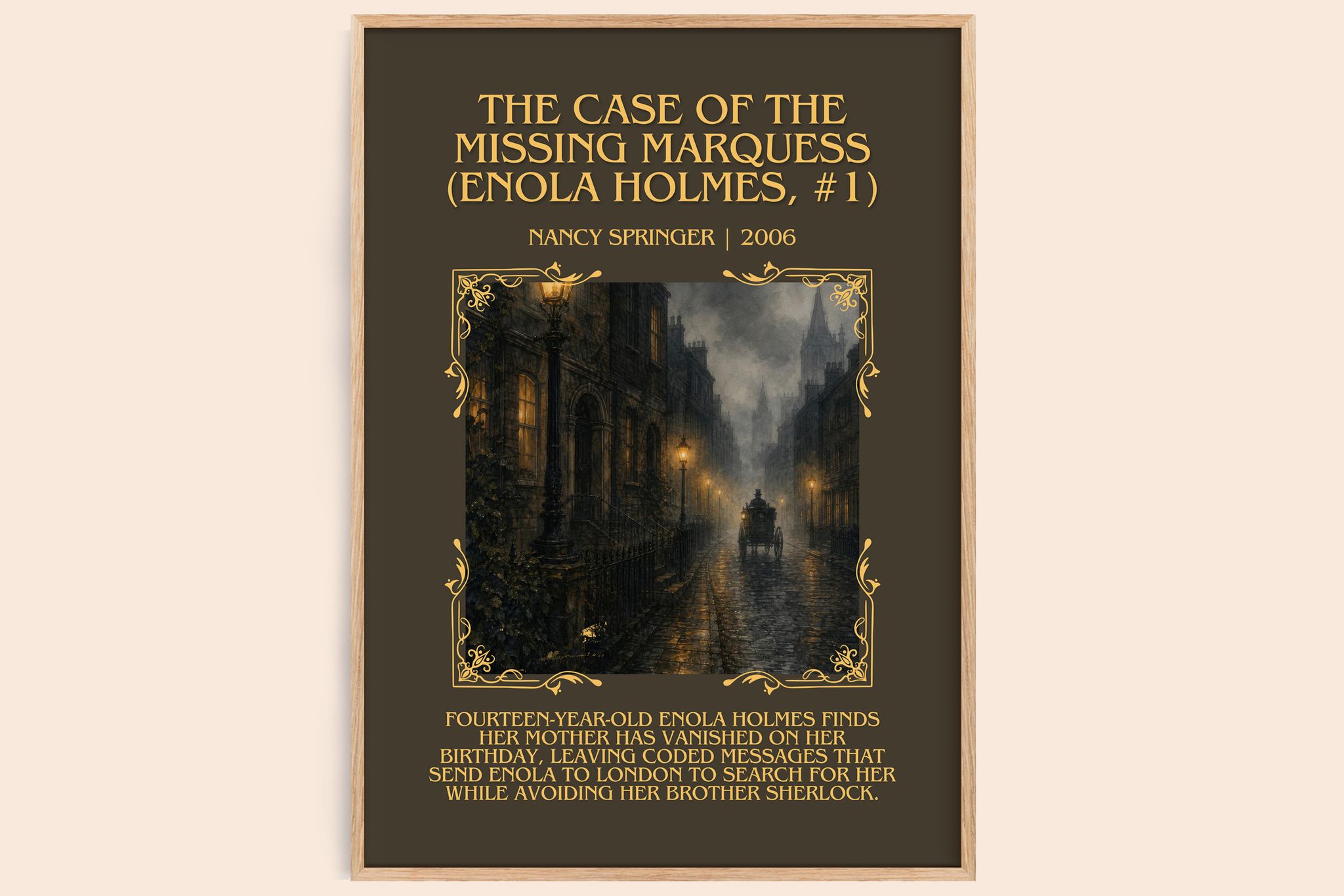 The Case of the Missing Marquess (Enola Holmes, #1) Minimalist Book Poster by Nancy Springer