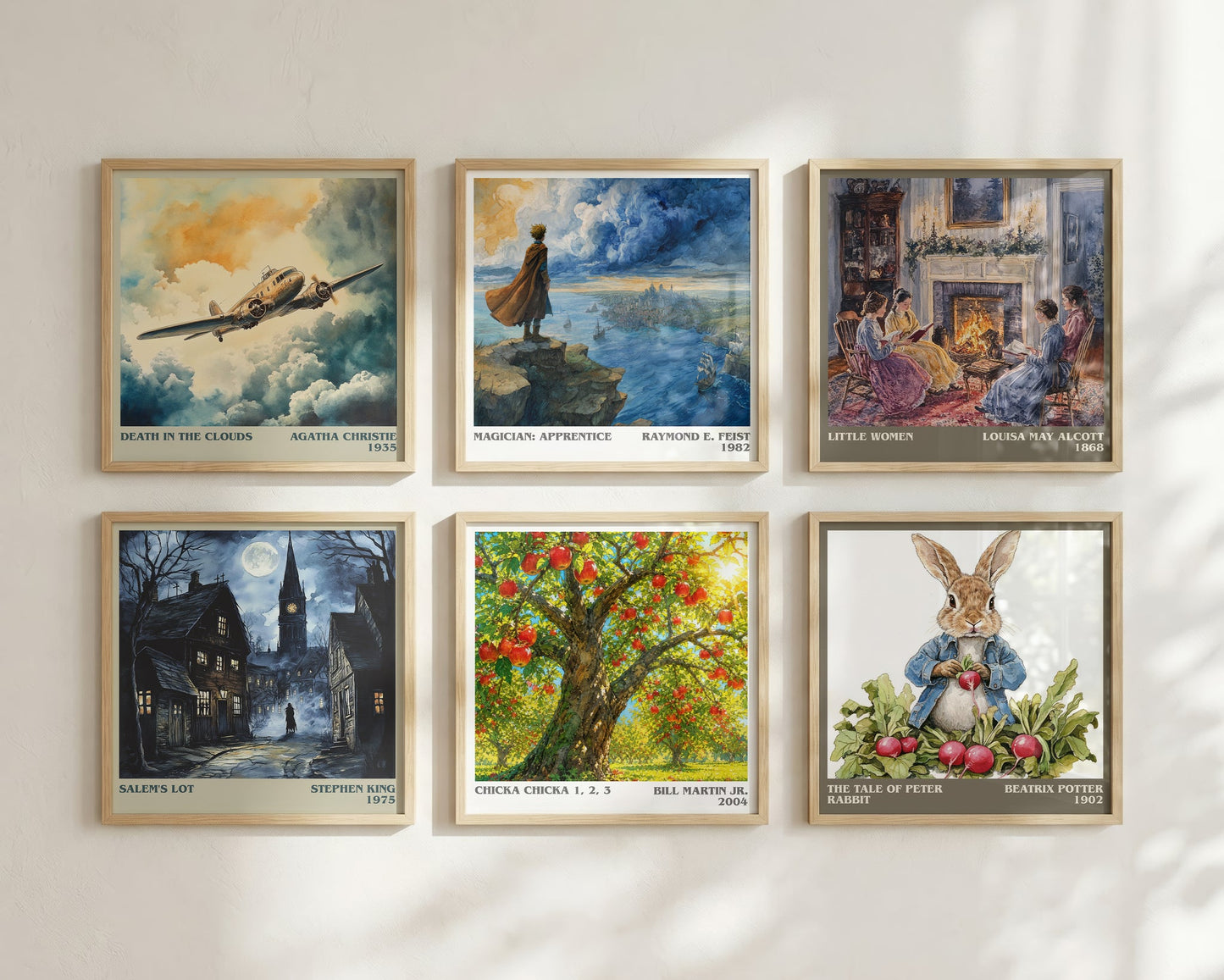 Chicka Chicka 1, 2, 3 literary print framed by window – literary home decor