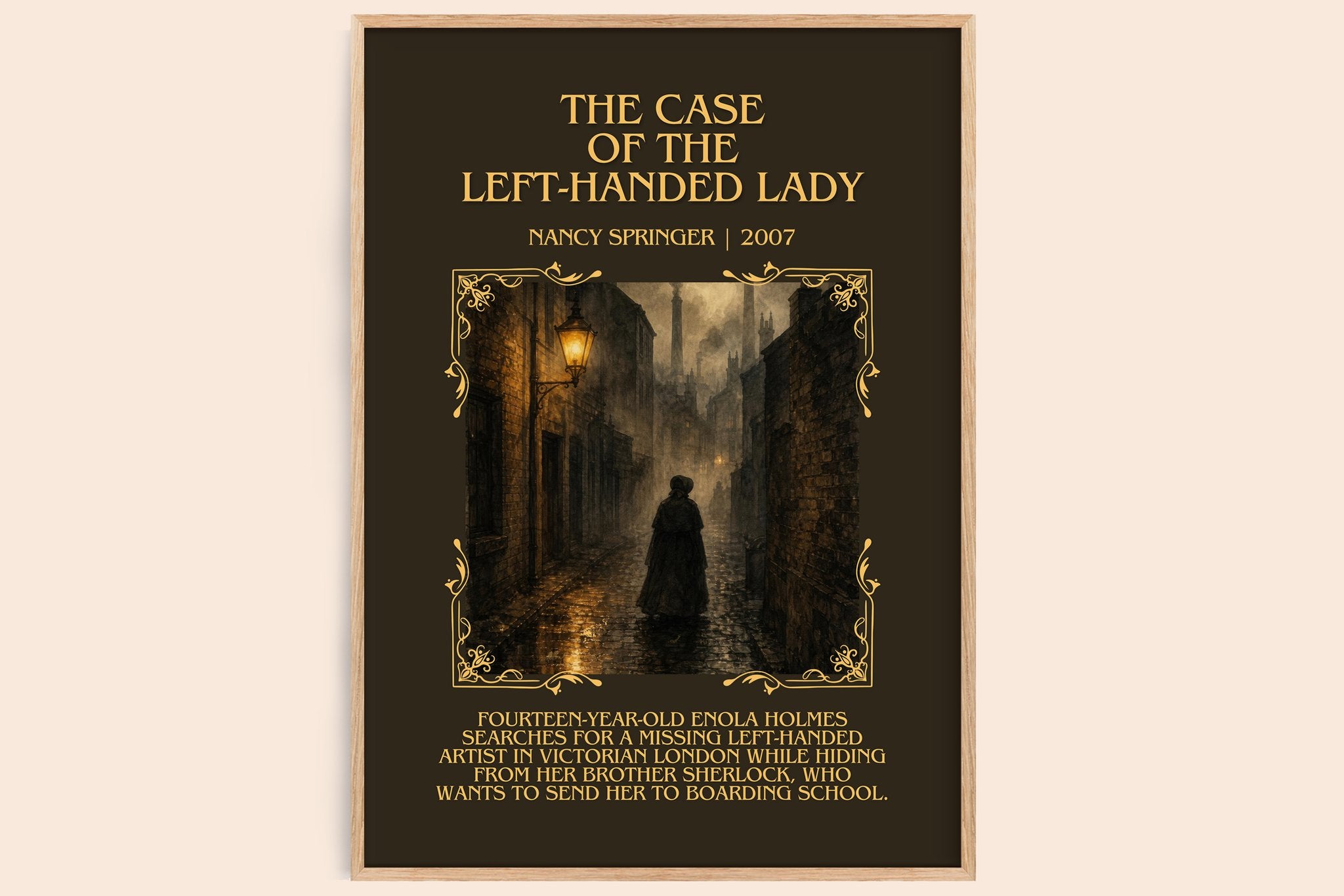 Case of the Left-Handed Lady Minimalist Book Poster by Nancy Springer