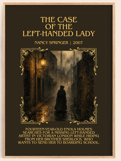 Case of the Left-Handed Lady Minimalist Book Poster by Nancy Springer – image 1