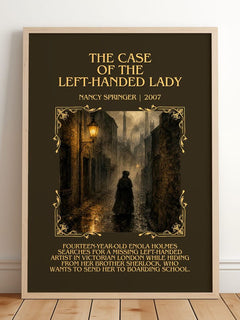 Case of the Left-Handed Lady Minimalist Book Poster by Nancy Springer – image 2