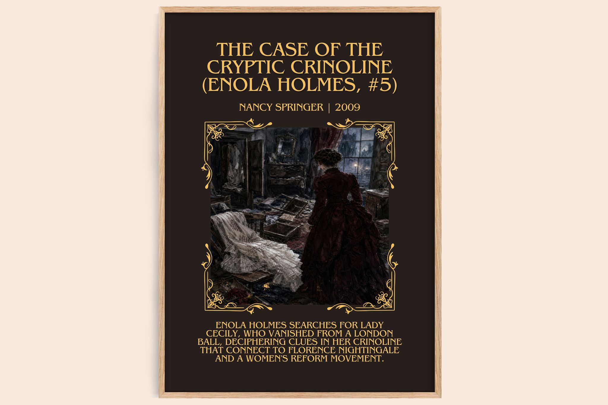 The Case of the Cryptic Crinoline (Enola Holmes, #5) Minimalist Book Poster by Nancy Springer