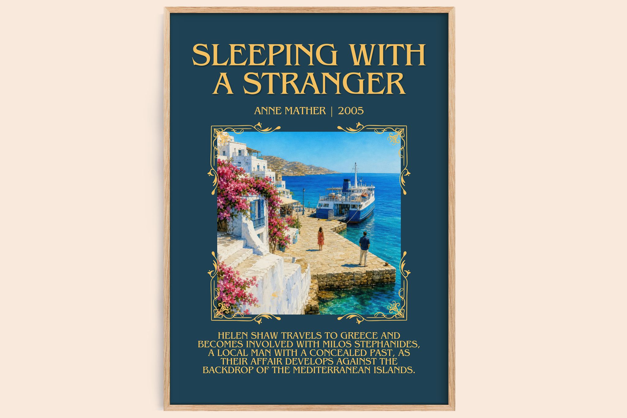 Sleeping with a Stranger Minimalist Book Poster by Anne Mather