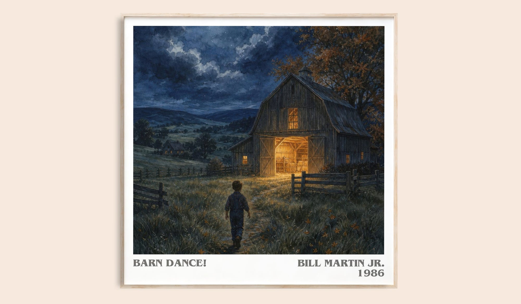 Barn Dance! literary book poster by Bill Martin Jr. – framed literary art print