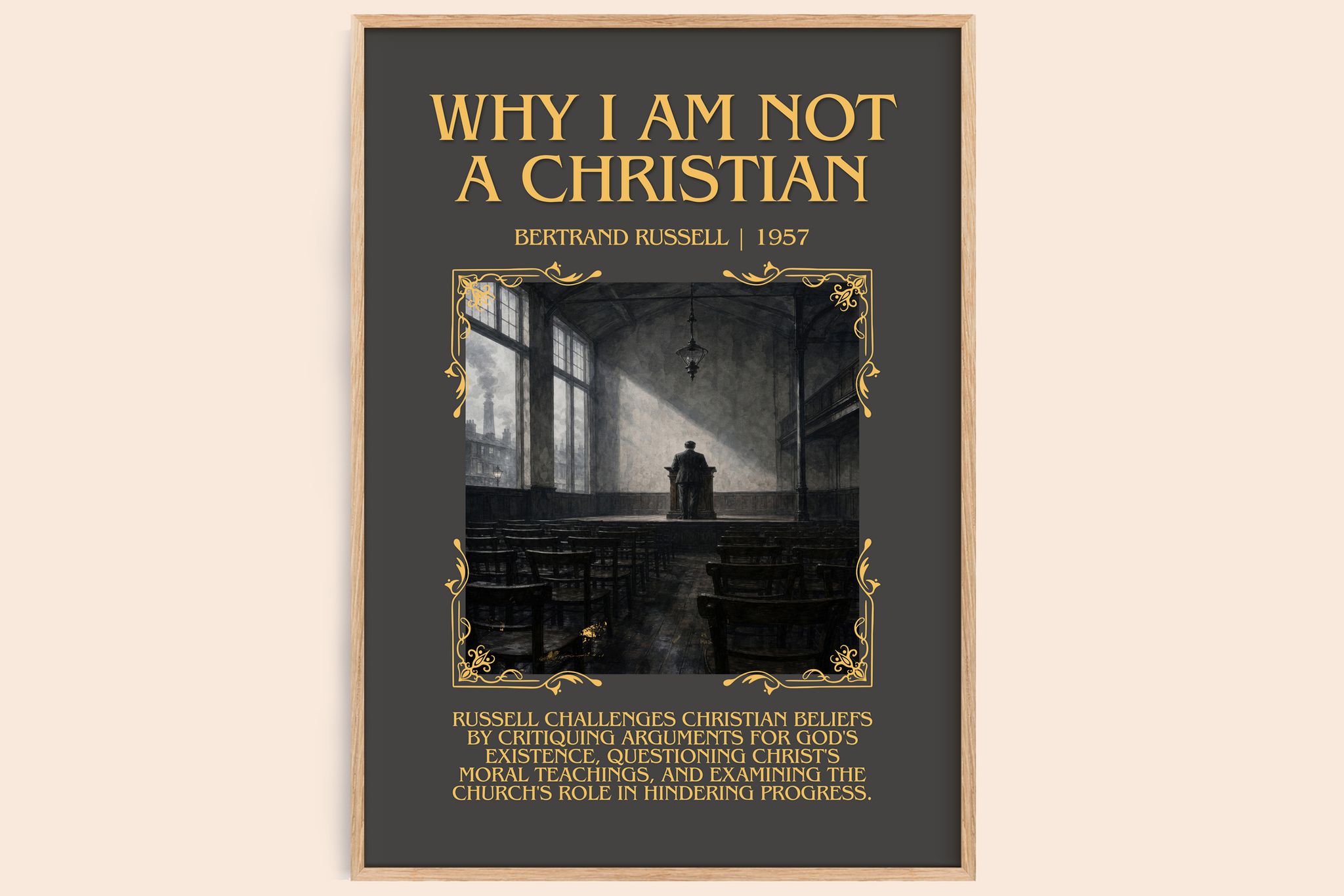 Why I am not a Christian Minimalist Book Poster by Bertrand Russell