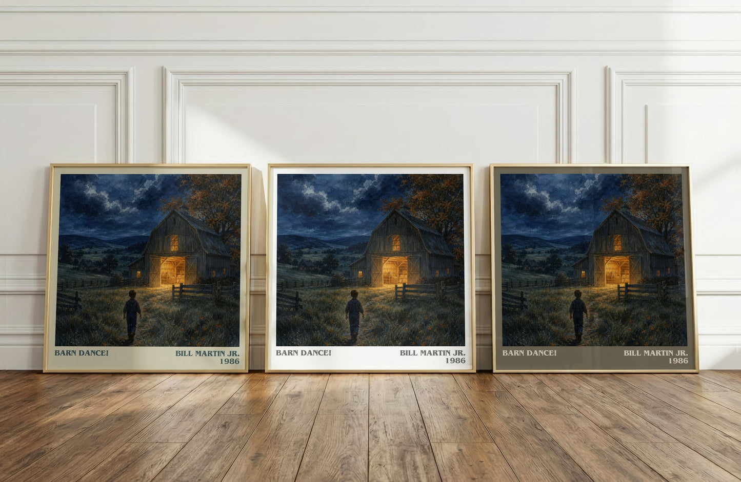 Barn Dance! literary art print colour and style options – Bill Martin Jr. book art