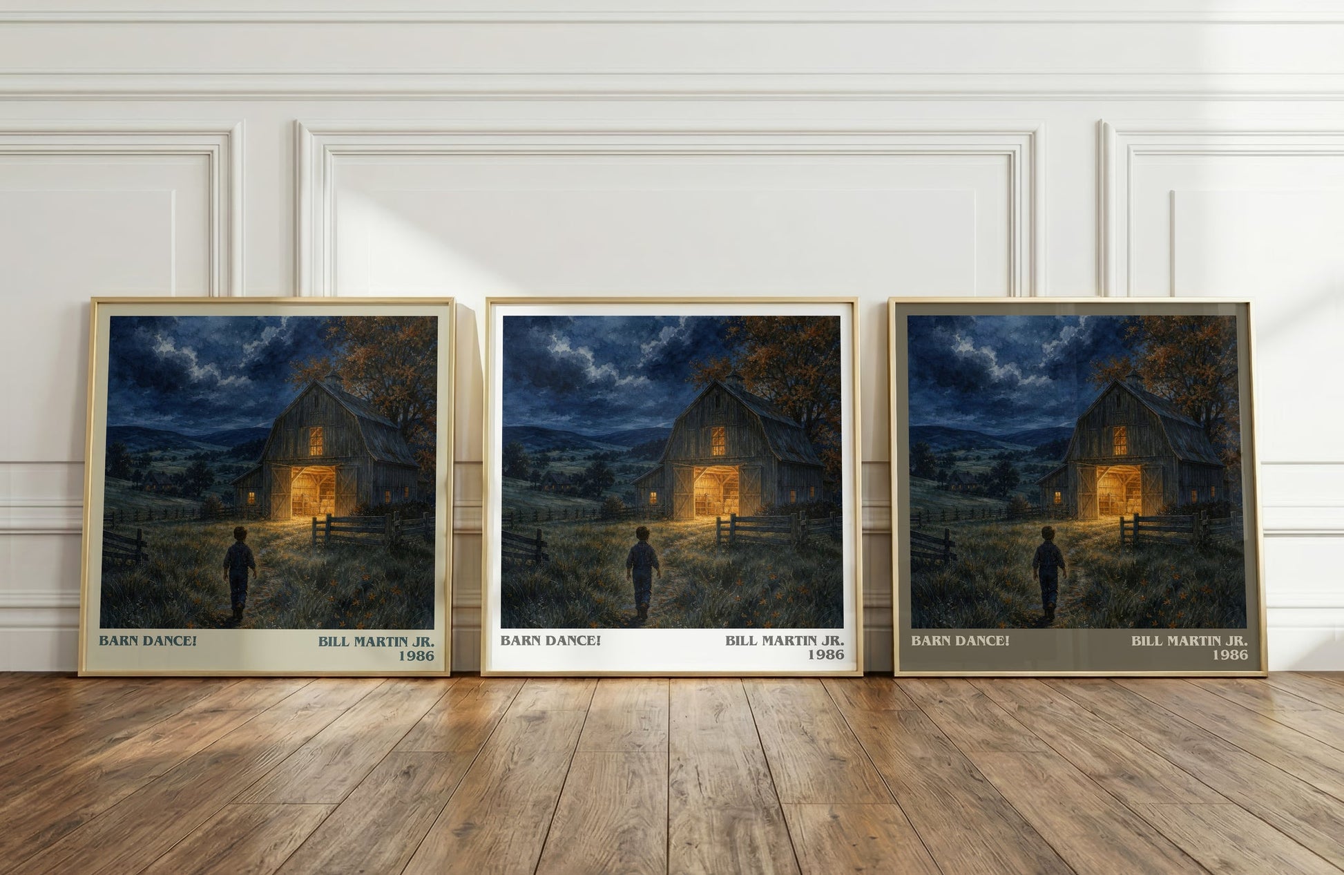 Barn Dance! literary art print colour and style options – Bill Martin Jr. book art