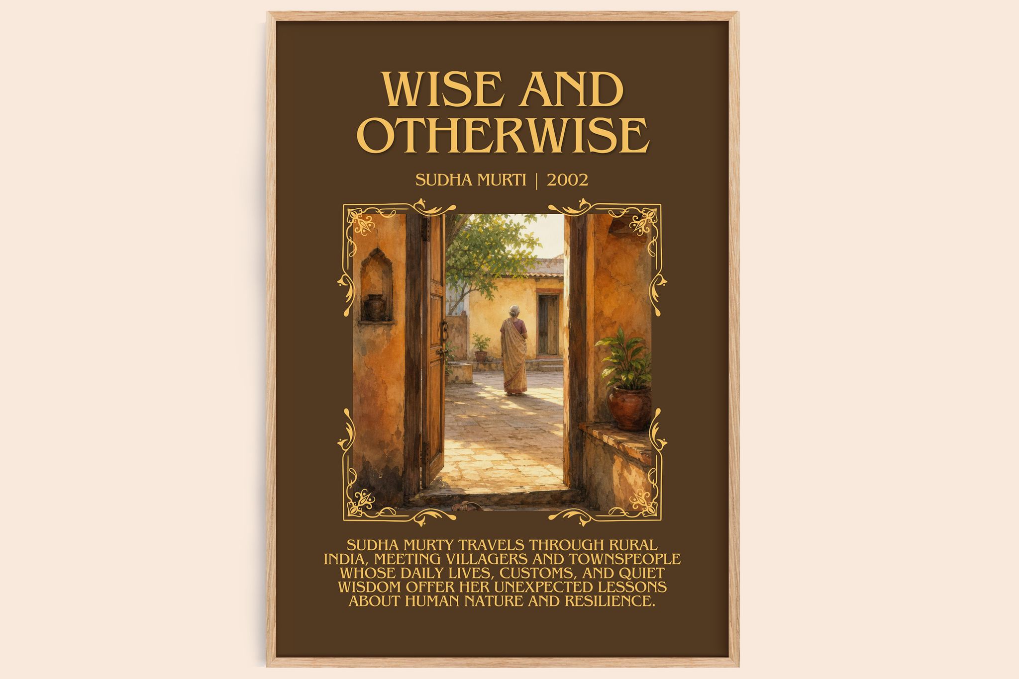 Wise and otherwise Minimalist Book Poster by Sudha Murti