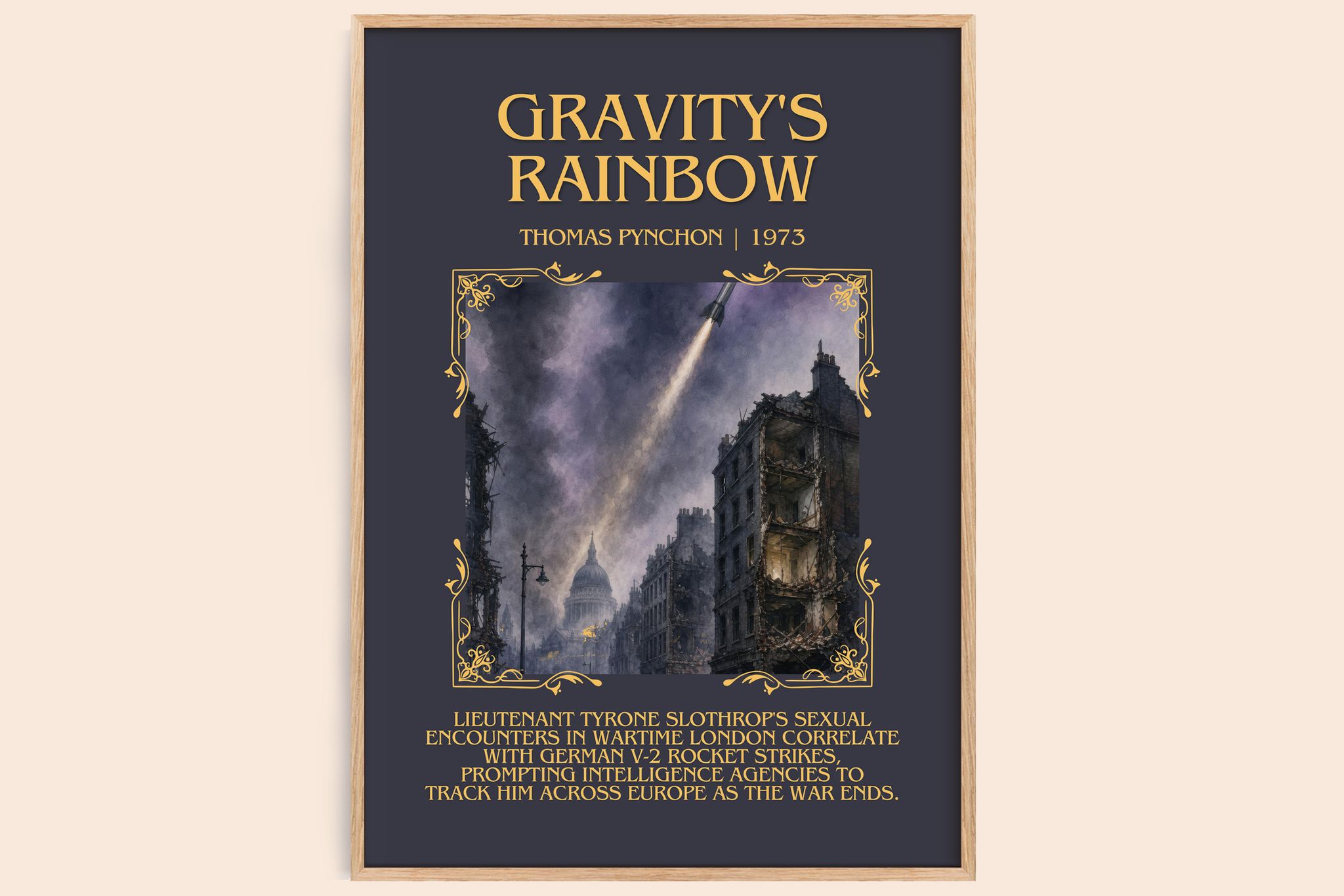 Gravity's Rainbow Minimalist Book Poster by Thomas Pynchon