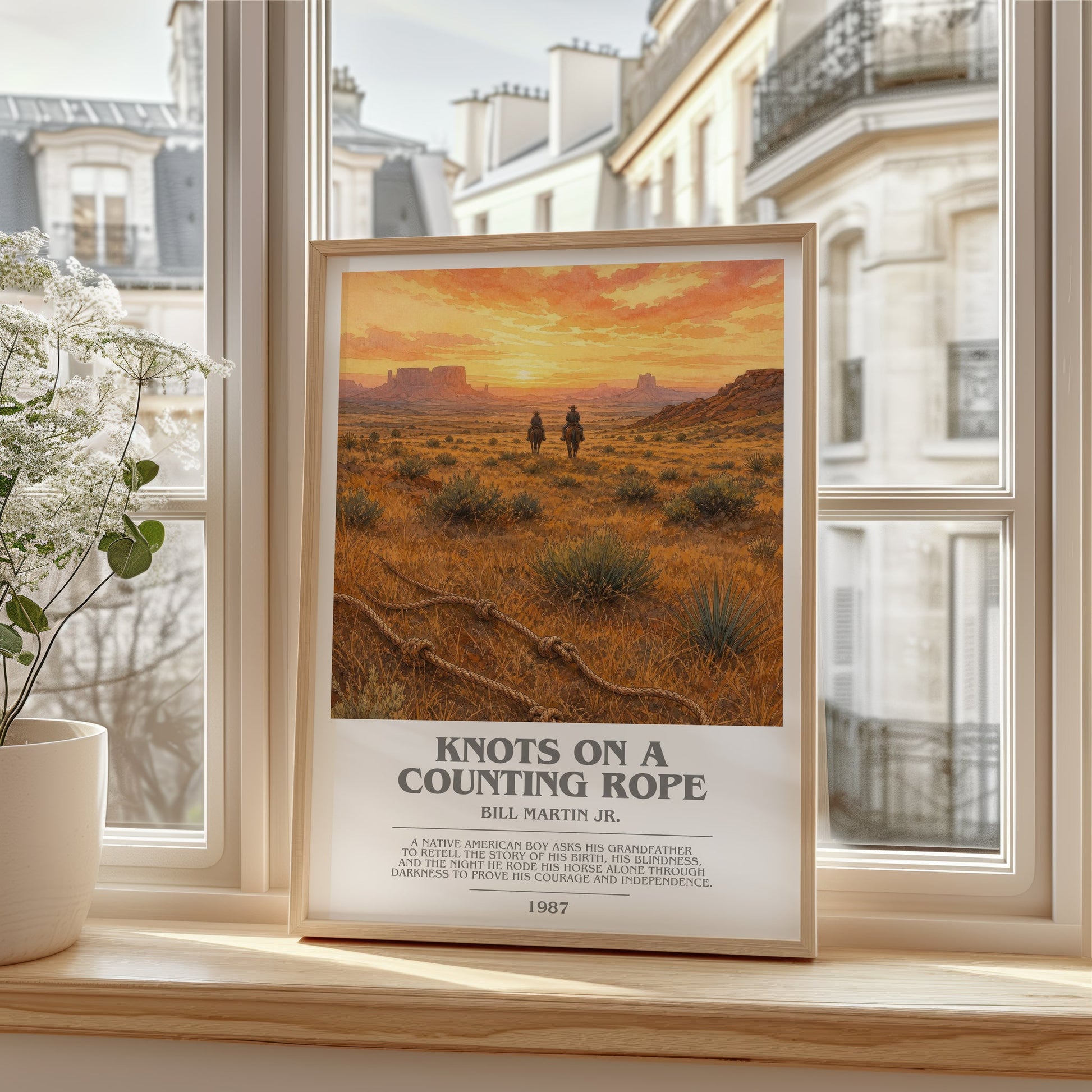 Knots On A Counting Rope bookish poster colour and style options – Bill Martin Jr. book art