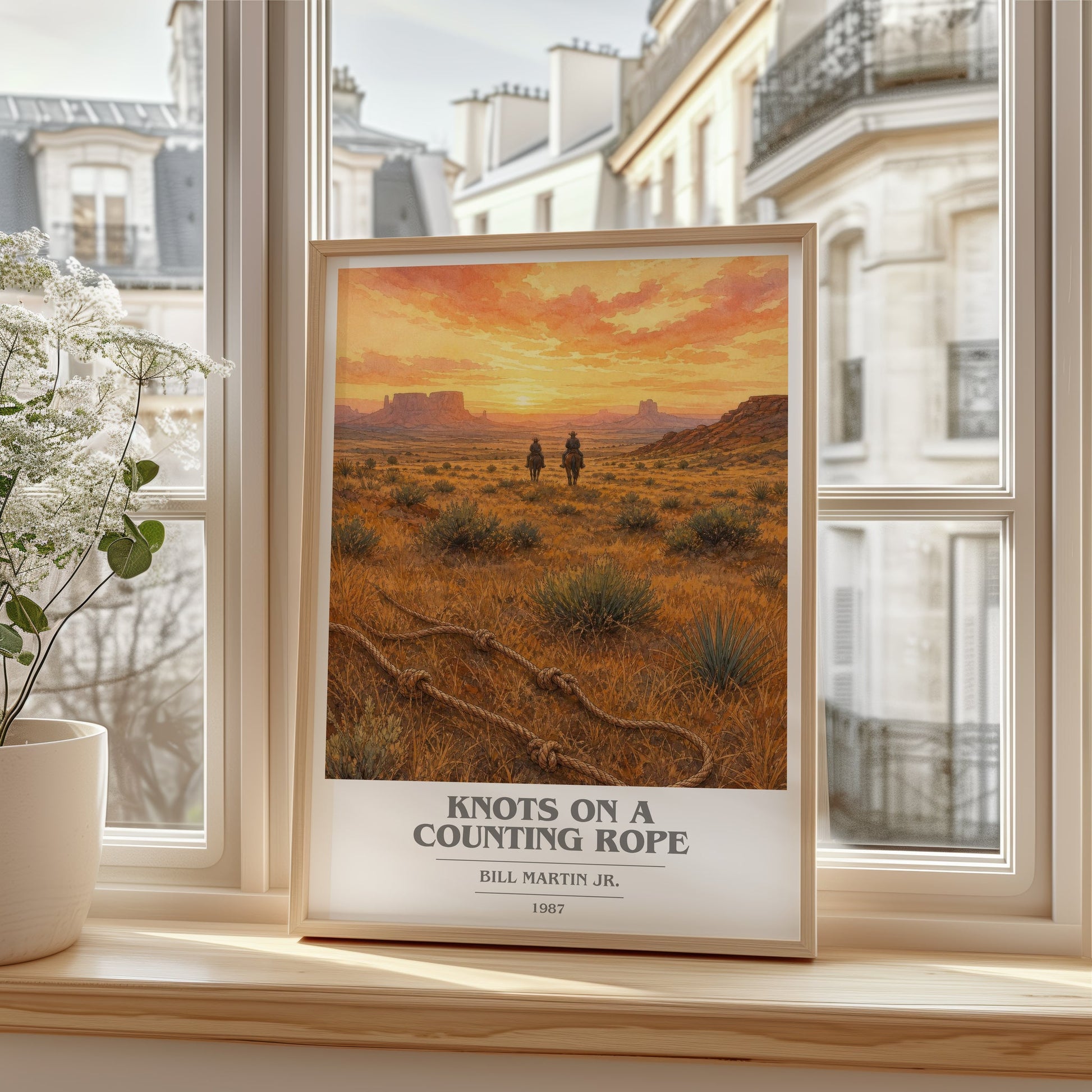 Knots On A Counting Rope book cover poster colour and style options – Bill Martin Jr. book art