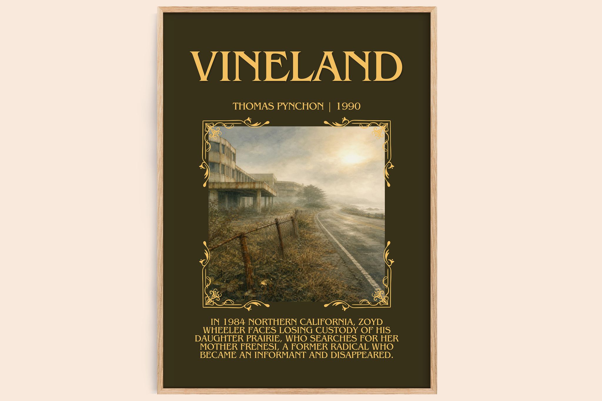 Vineland Minimalist Book Poster by Thomas Pynchon