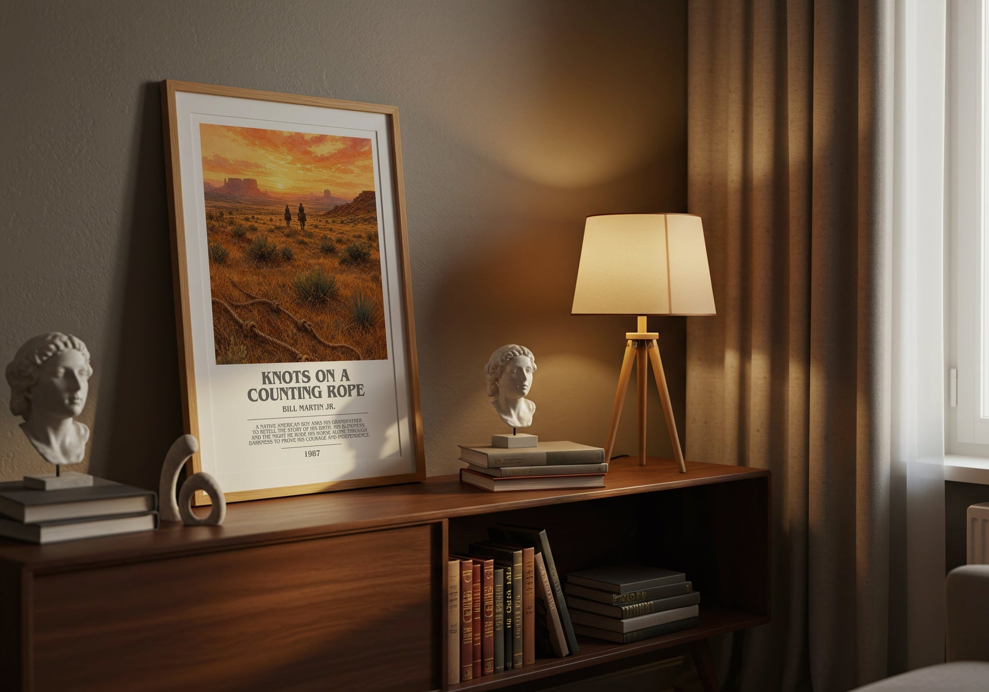 Knots On A Counting Rope bookish book poster framed on wall – childrens wall art