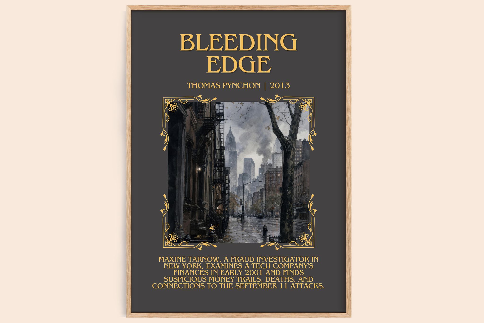 Bleeding Edge Minimalist Book Poster by Thomas Pynchon