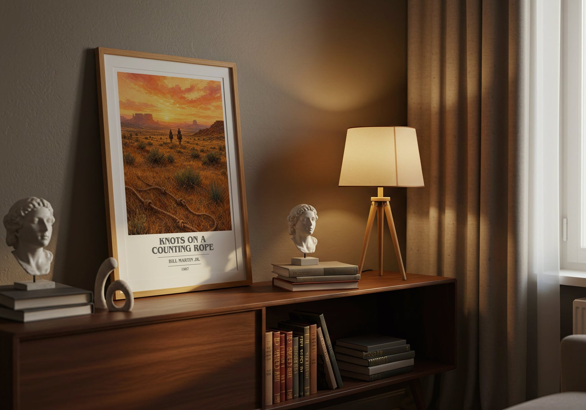 Knots On A Counting Rope book cover book poster framed on wall – childrens wall art