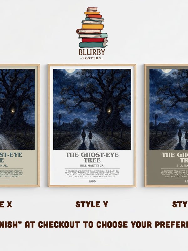 The Ghost-Eye Tree bookish print in frame leaning in hallway – childrens wall art