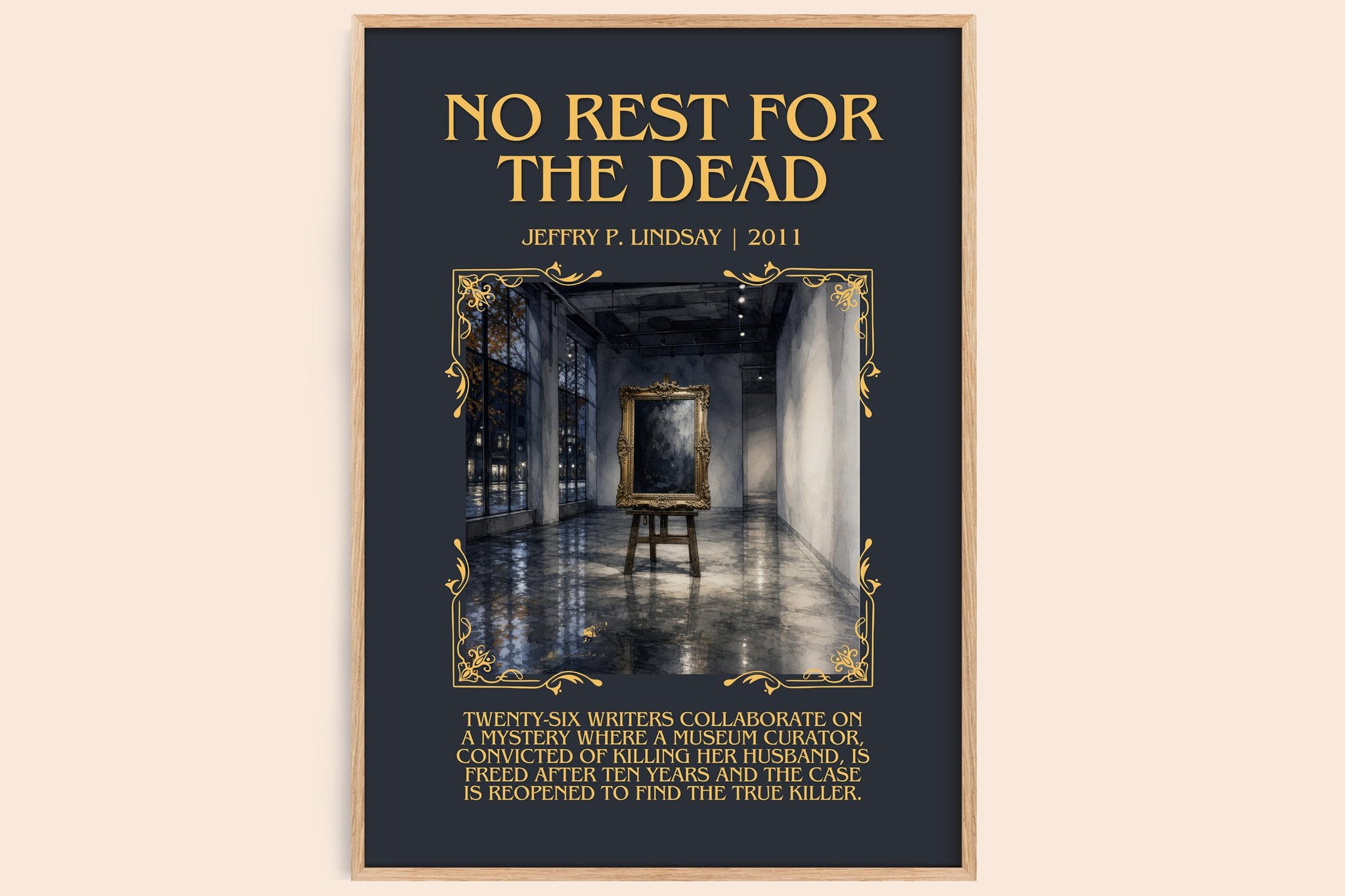 No Rest for the Dead Minimalist Book Poster by Jeffry P. Lindsay