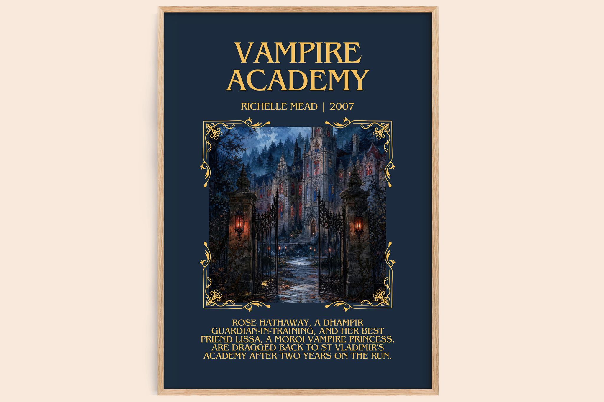 Vampire Academy Minimalist Book Poster by Richelle Mead