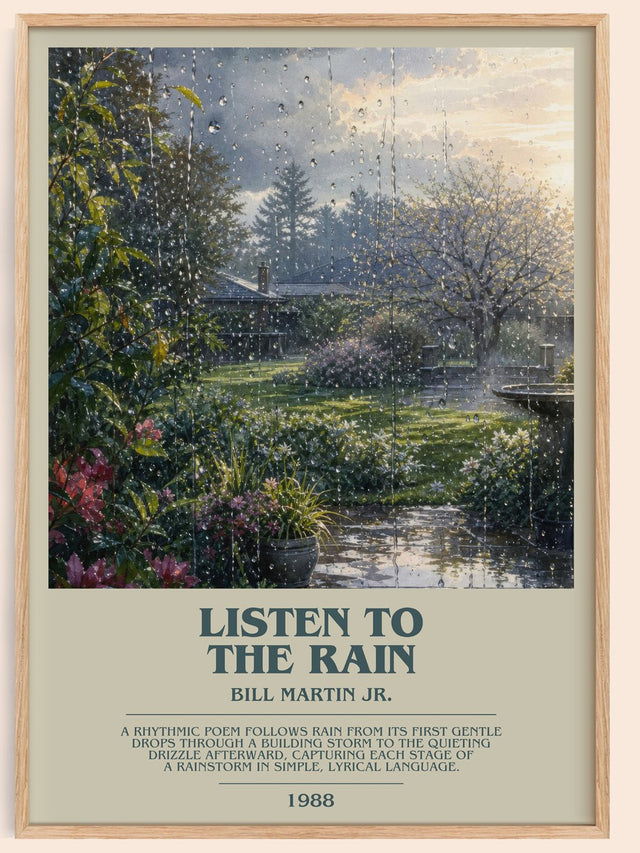 Listen To The Rain Bookish Wall Art by Bill Martin Jr.