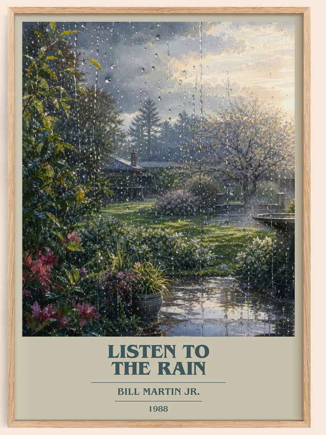 Listen To The Rain Book Cover Poster by Bill Martin Jr.