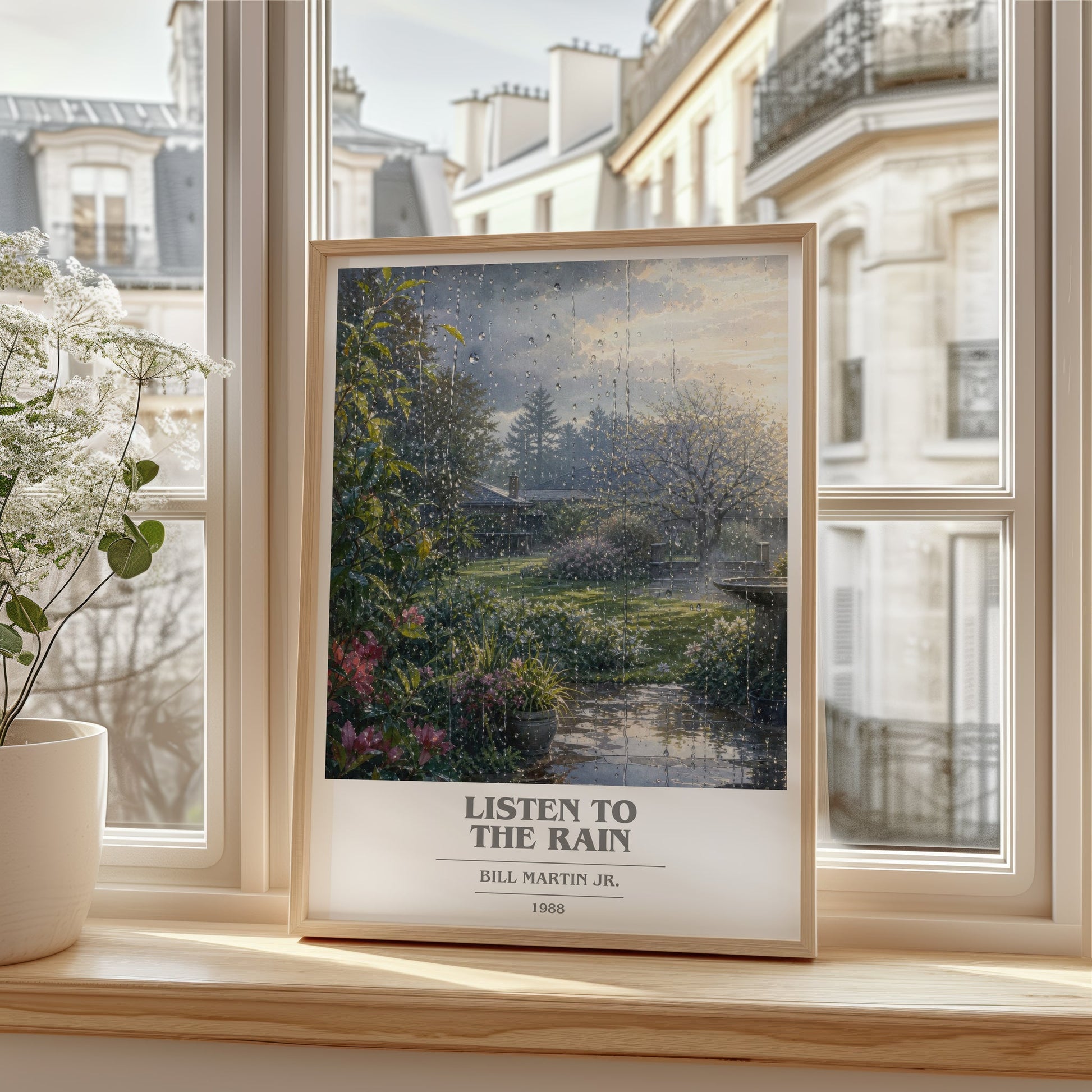 Listen To The Rain book cover poster colour and style options – Bill Martin Jr. book art