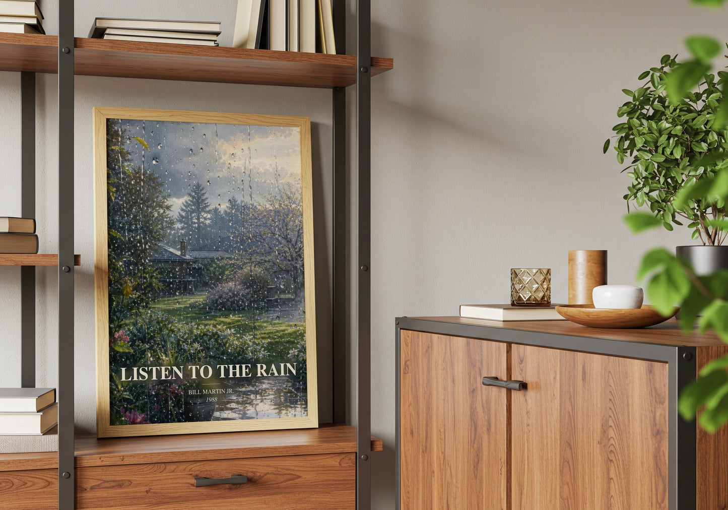 Listen To The Rain book watercolour illustration paper finish options – matte satin gloss