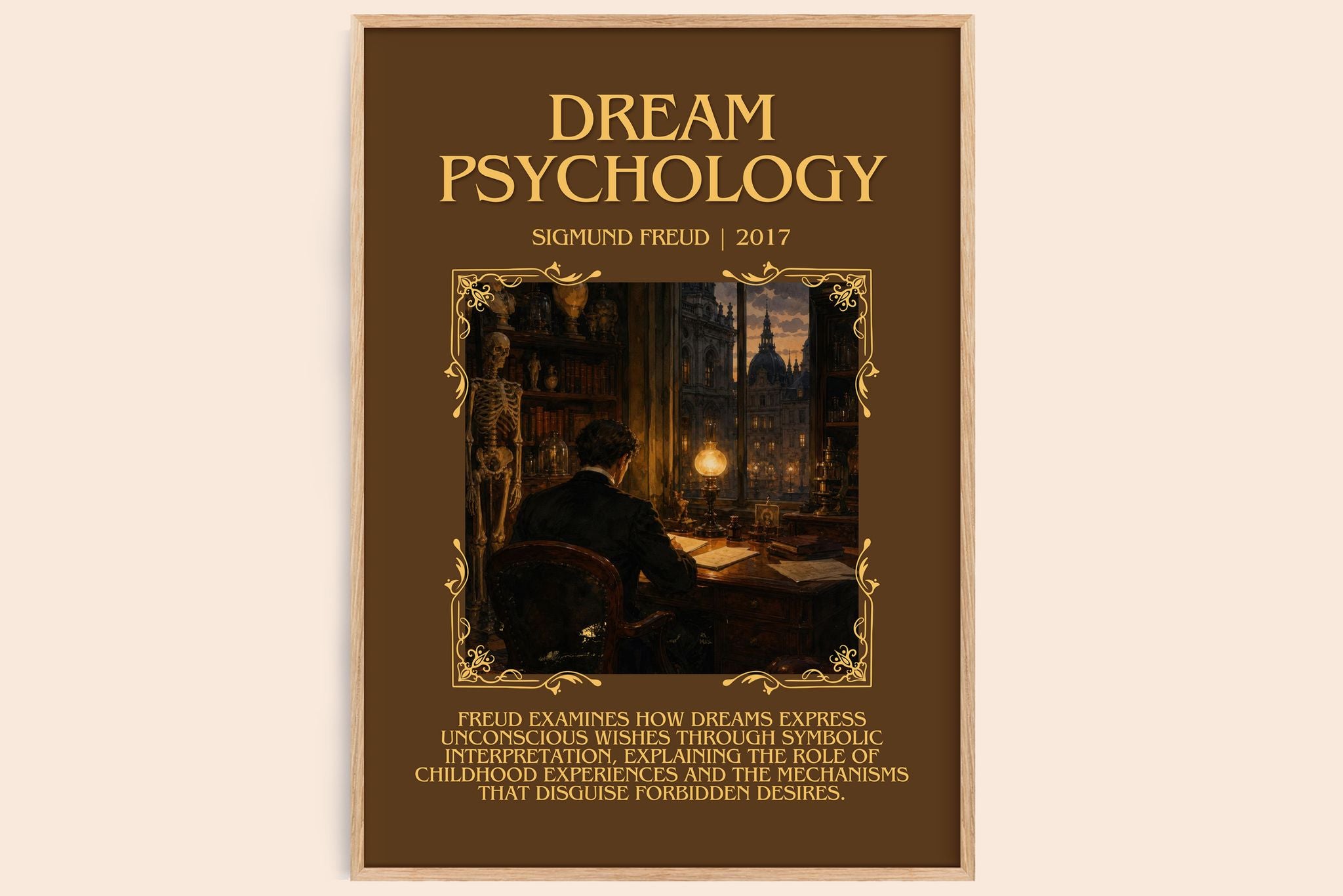 Dream Psychology Minimalist Book Poster by Sigmund Freud