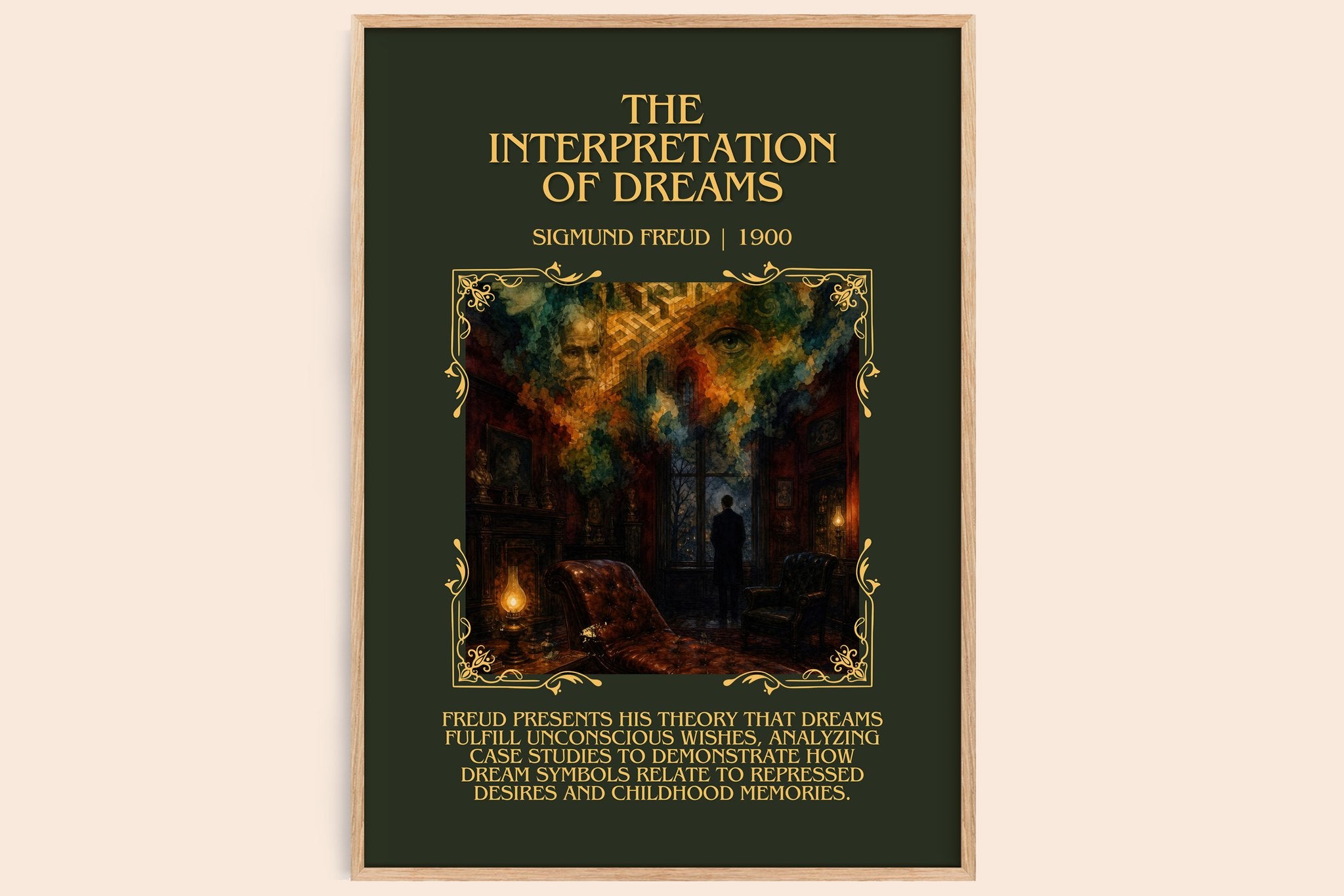 The Interpretation of Dreams Minimalist Book Poster by Sigmund Freud