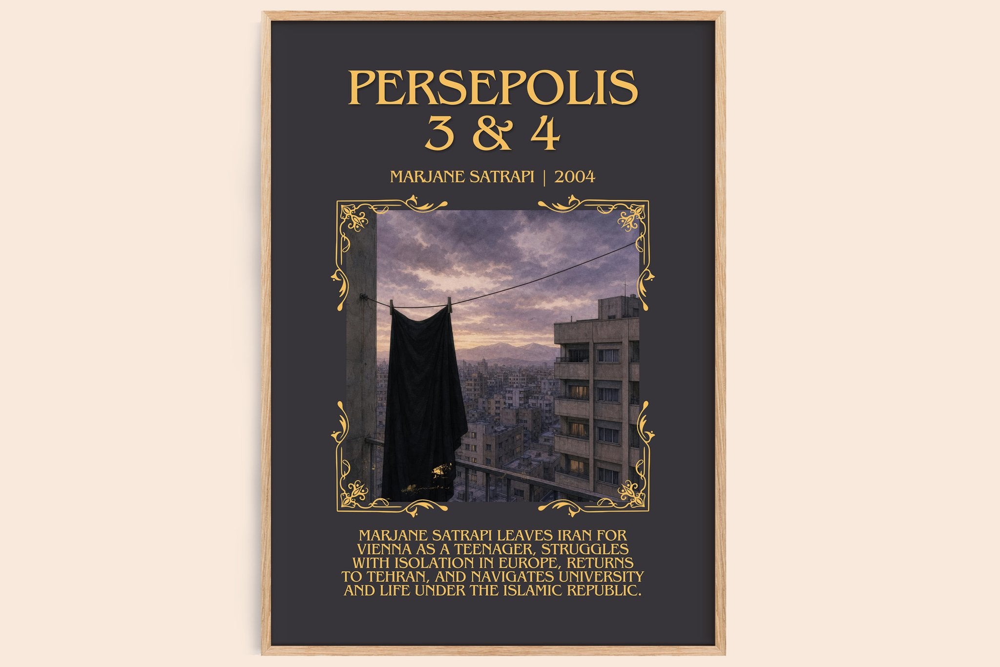 Persepolis 3 & 4 Minimalist Book Poster by Marjane Satrapi
