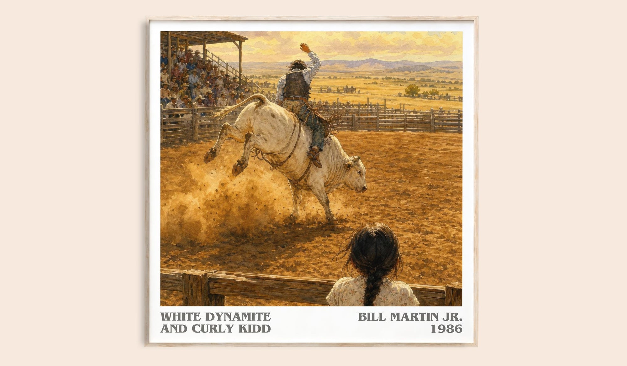 White Dynamite And Curly Kidd literary book poster by Bill Martin Jr. – framed literary art print