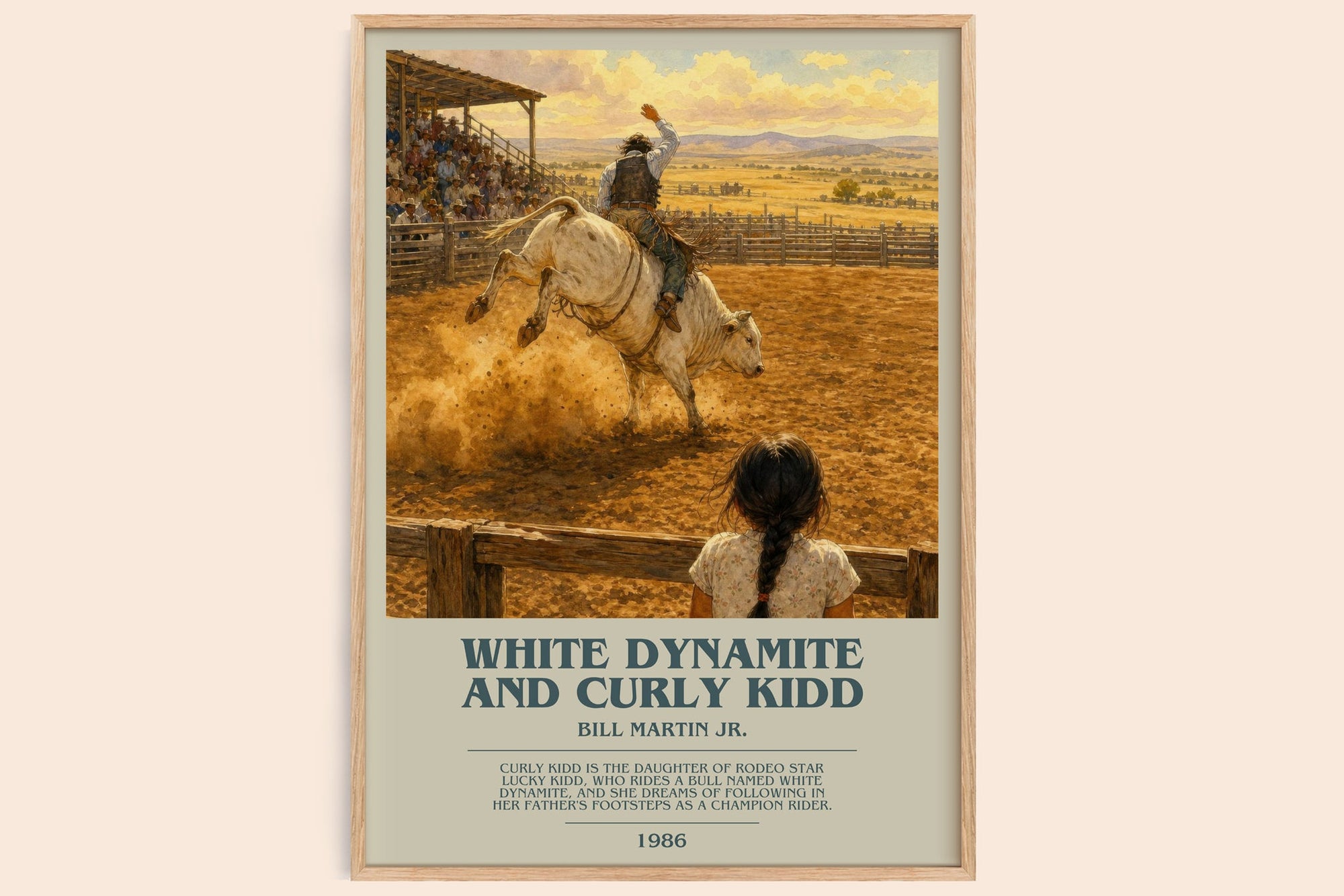 White Dynamite And Curly Kidd bookish book poster by Bill Martin Jr. – framed literary art print