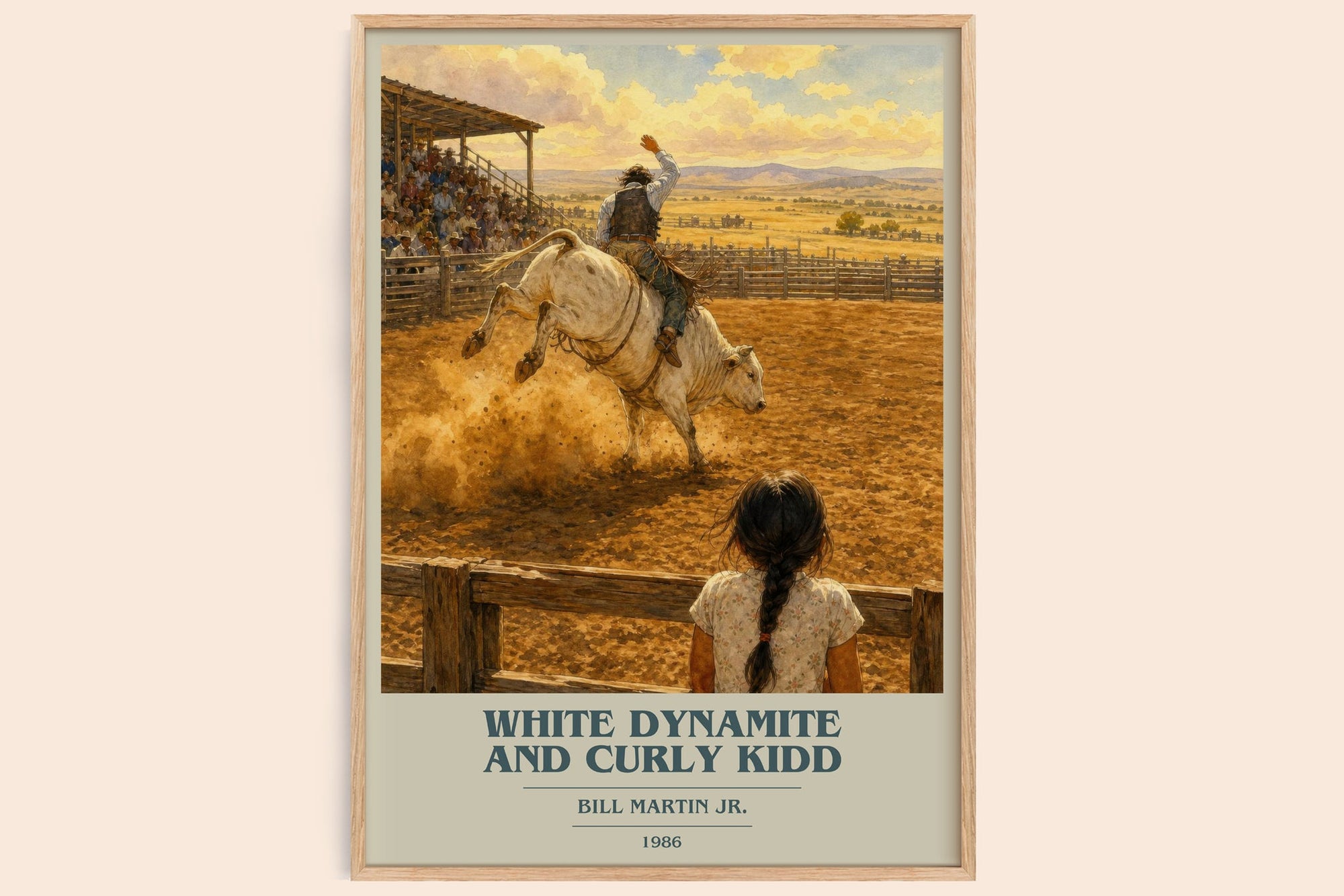 White Dynamite And Curly Kidd book cover book poster by Bill Martin Jr. – framed literary art print