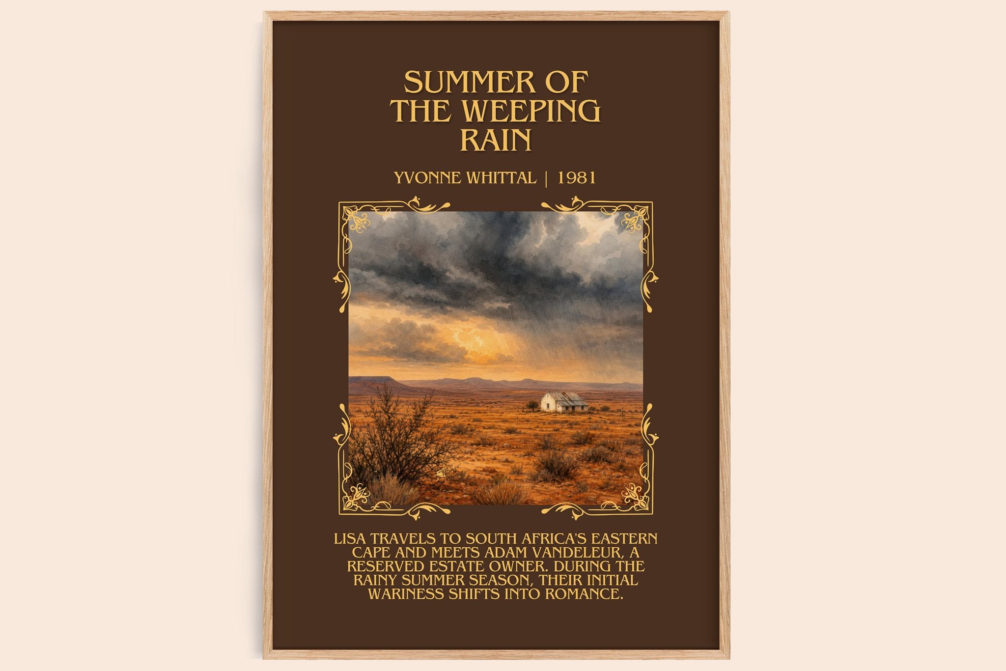 Summer of the Weeping Rain Minimalist Book Poster by Yvonne Whittal