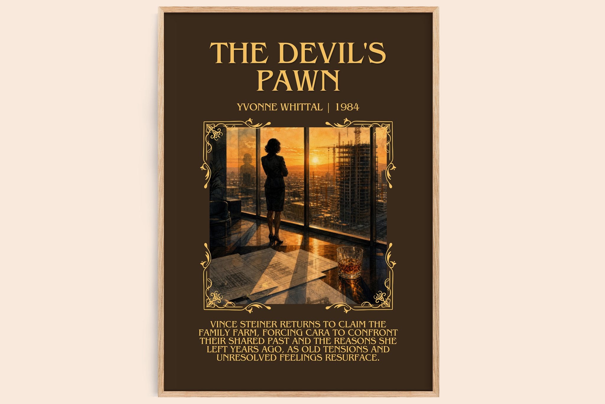 The Devil's Pawn Minimalist Book Poster by Yvonne Whittal