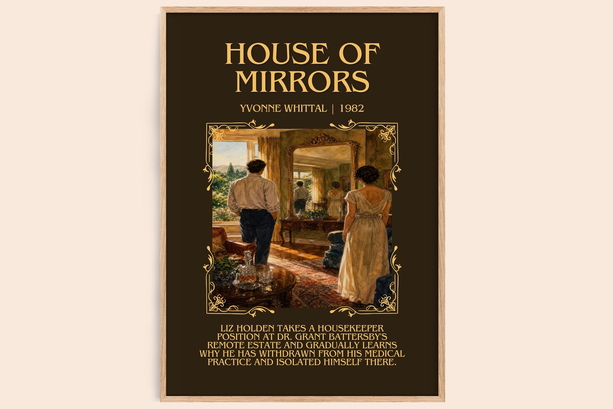 House of Mirrors Minimalist Book Poster by Yvonne Whittal