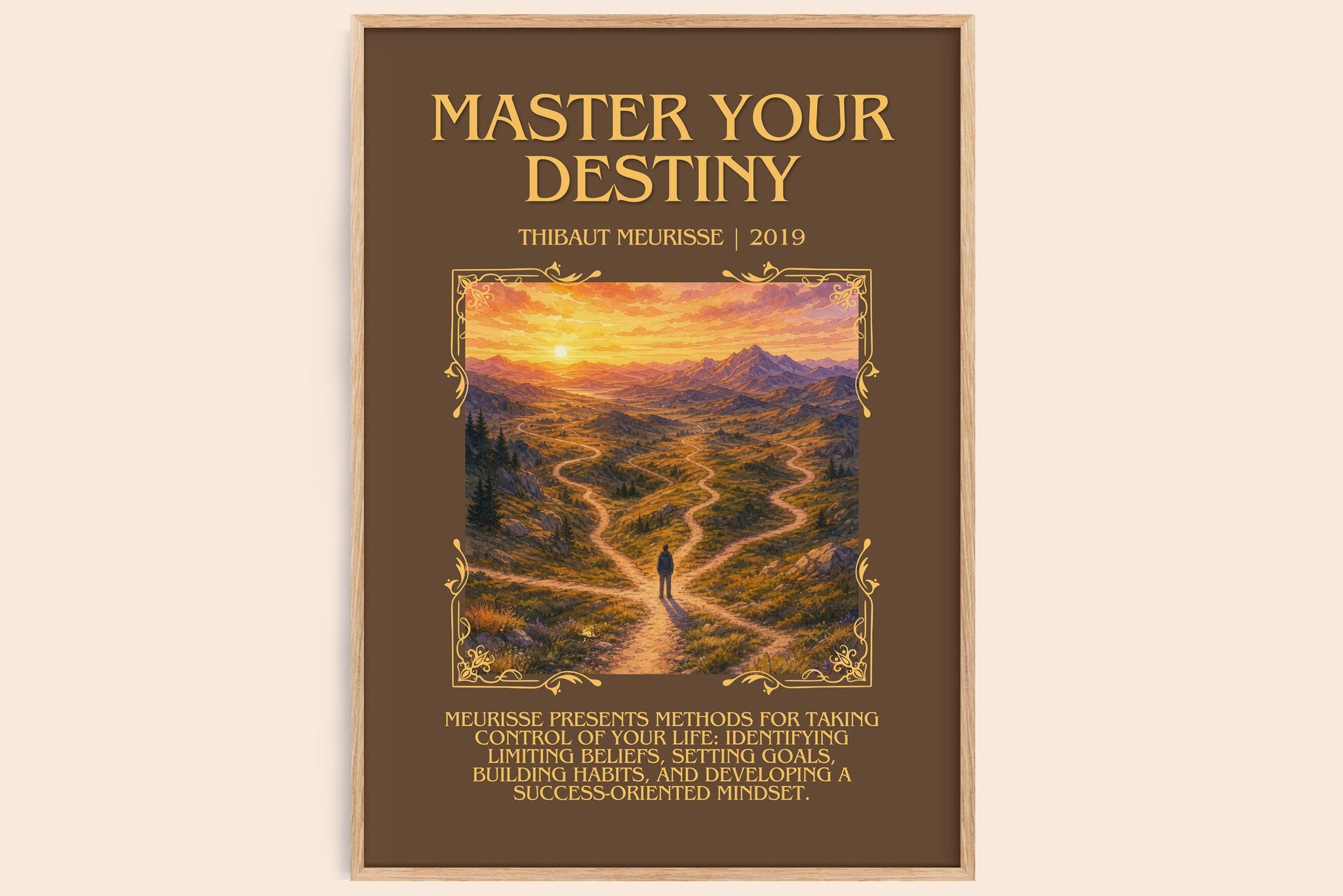 Master Your Destiny Minimalist Book Poster by Thibaut Meurisse