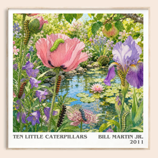 Ten Little Caterpillars Literary Art Print by Bill Martin Jr.