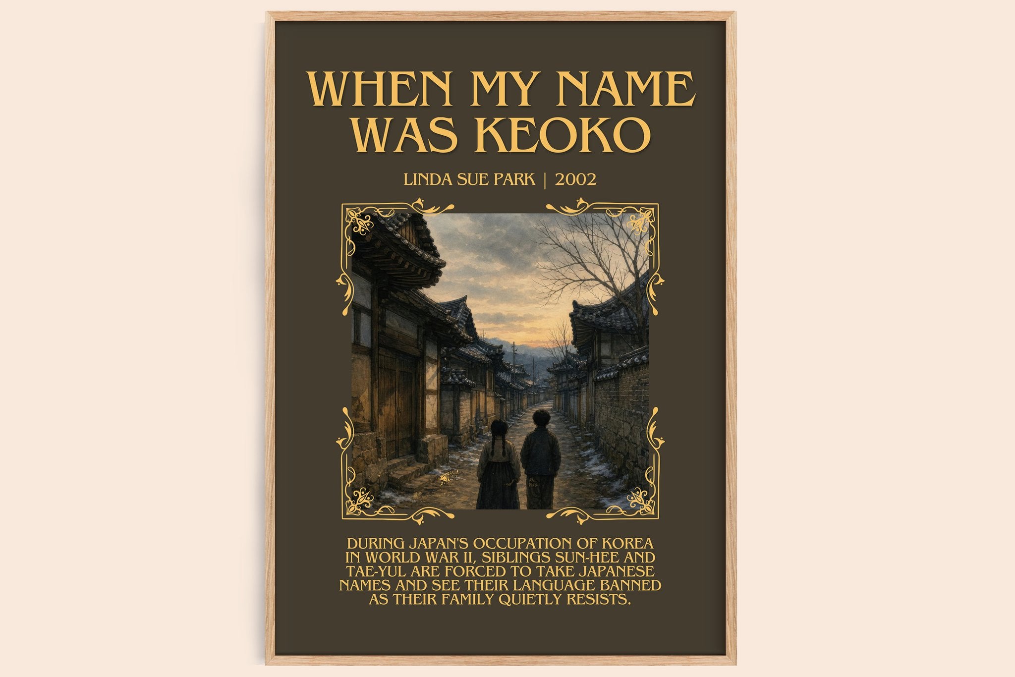 When my name was Keoko Minimalist Book Poster by Linda Sue Park