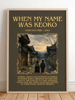 When my name was Keoko Minimalist Book Poster by Linda Sue Park – image 2