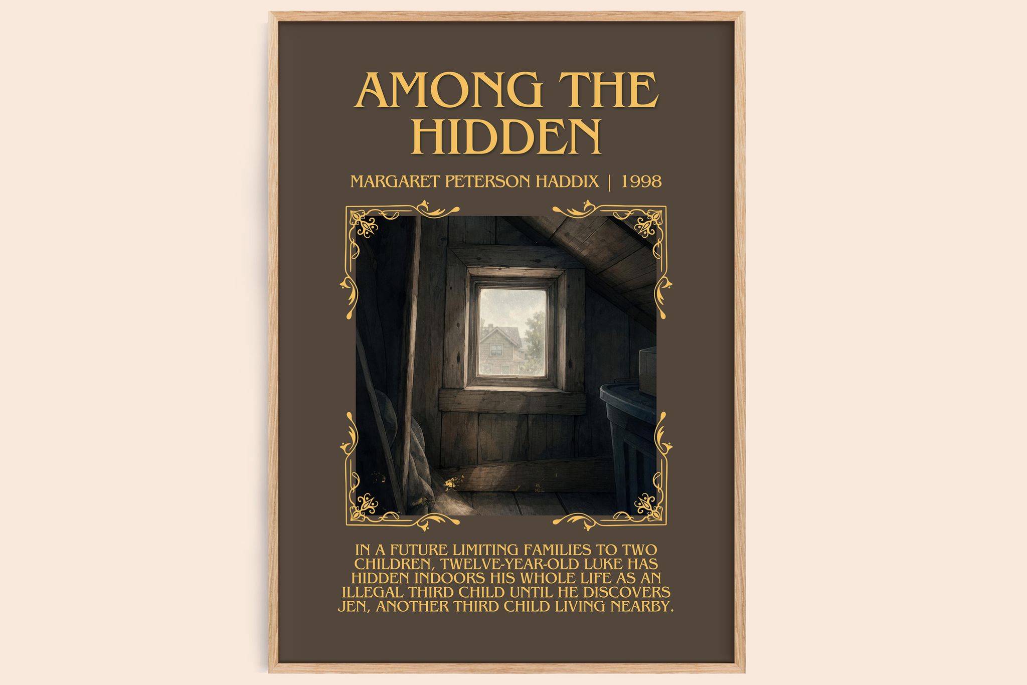 Among the Hidden Minimalist Book Poster by Margaret Peterson Haddix