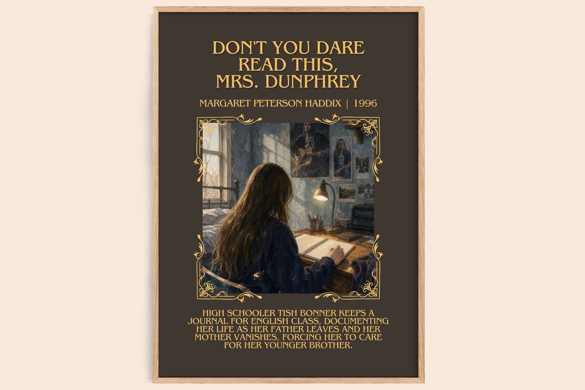 Don't You Dare Read This, Mrs. Dunphrey Minimalist Book Poster by Margaret Peterson Haddix
